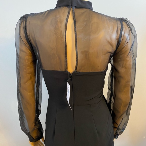 BCBG Generaton black 1 piece pant suit NWTs size 0 polyester/spandex 2 pockets - Picture 5 of 9